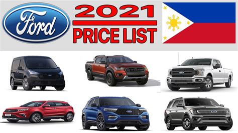 Ford Philippines Vehicle Price List .
